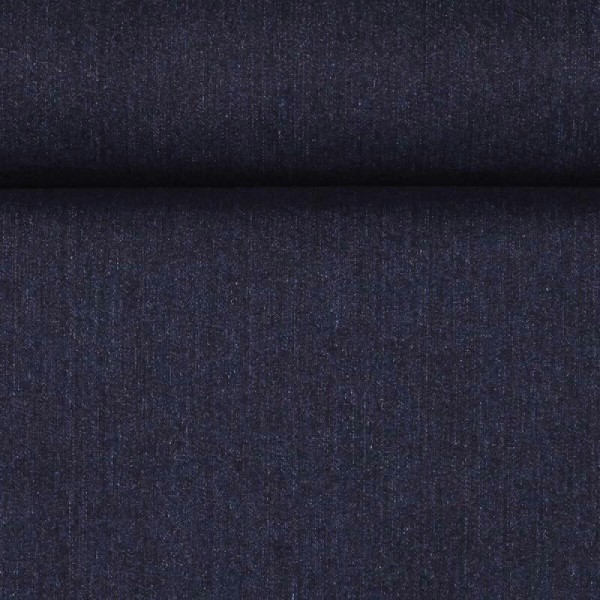 Tissu jean stretch uni brut - Bleu - Photo n°1