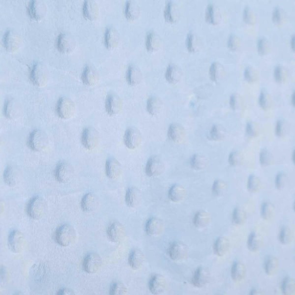 Tissu minky à pois - Bleu ciel - Oeko-Tex® - Photo n°1
