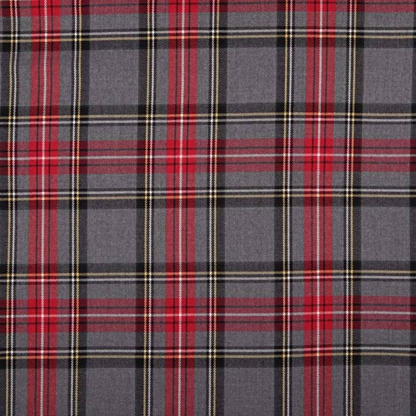 Tissu écossais tartan classic  - Rouge et gris - Photo n°1