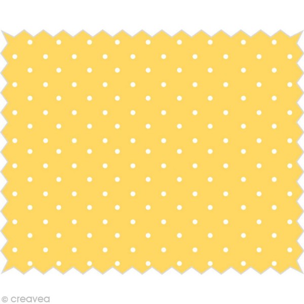 Coupon tissu Tante Ema Sunrise - Confettis de fruits jaune miel 50 x 65 cm - Photo n°1