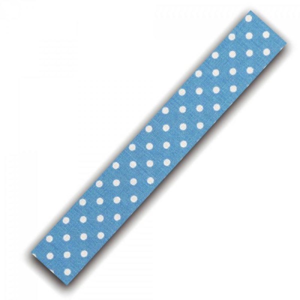 Rouleau ruban adhésif en tissu à pois blanc - Bleu - Photo n°1