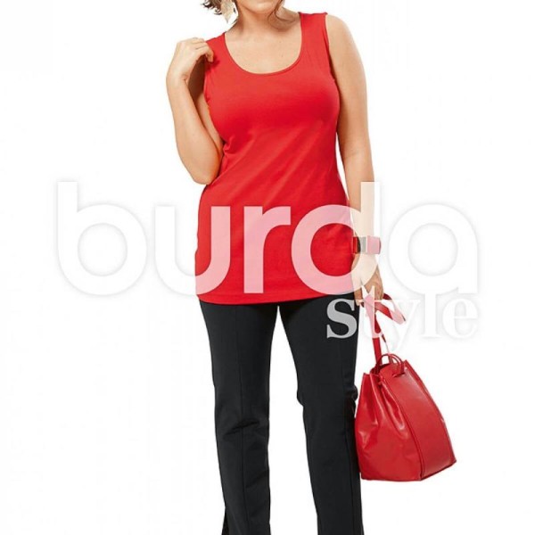 Patron robe & t-shirt femme grandes tailles, Burda 6672 - Photo n°4