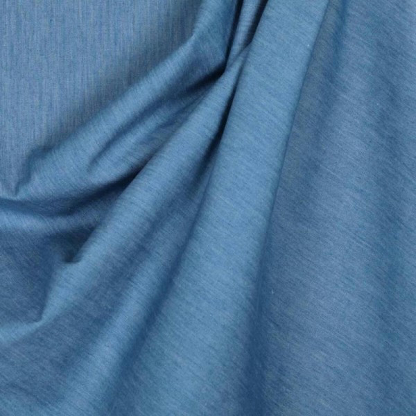 Tissu jean denim léger coton - Bleu - Photo n°4