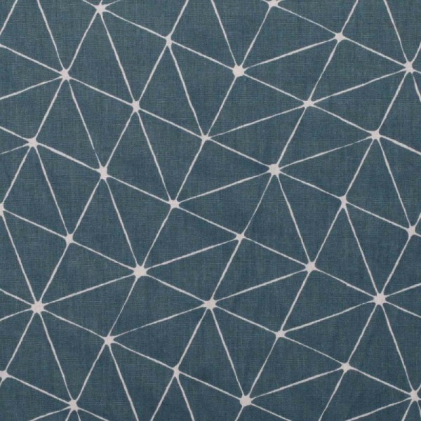 Tissu coton cretonne graphique origami - Bleu - Photo n°1