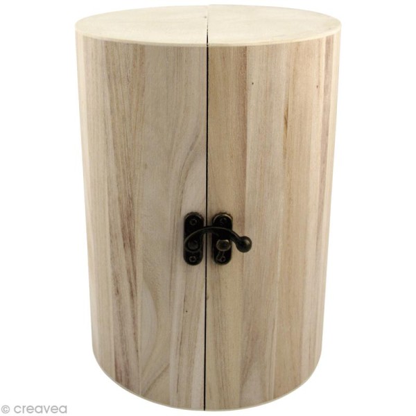 Boîte à bijoux pliante en bois à décorer - 21 cm - Photo n°1