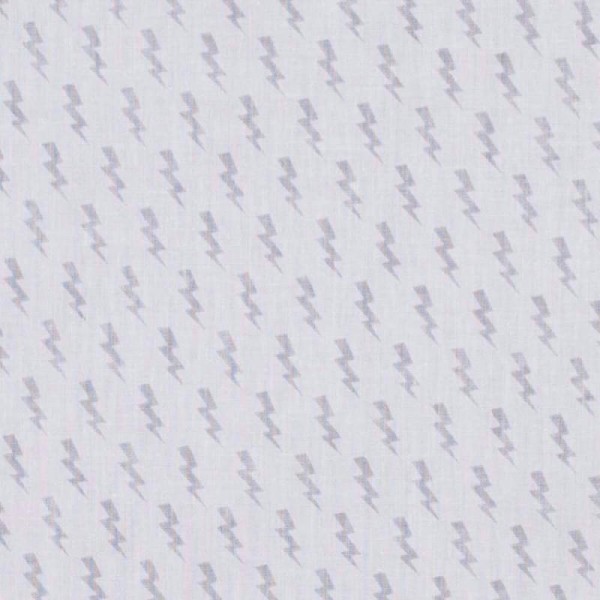 Tissu voile de coton flash éclair - Blanc- Par 50cm - Photo n°1