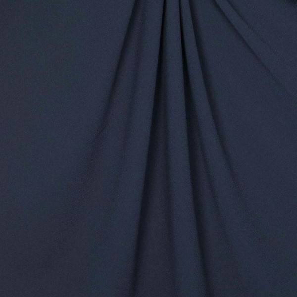 Tissu crêpe uni - Bleu marine - Photo n°1