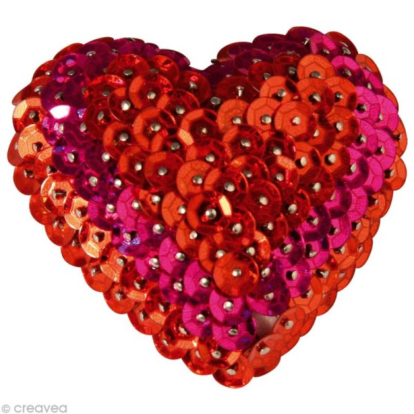 Kit sequins paillettes Coeur Love - Photo n°2