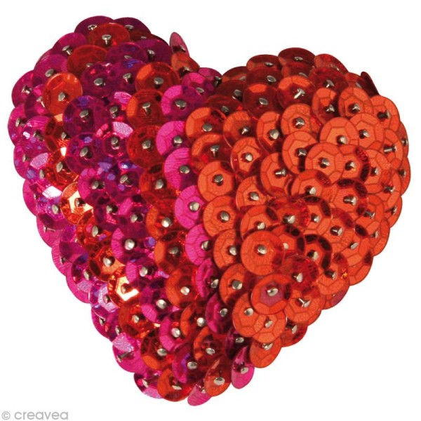 Kit sequins paillettes Coeur Love - Photo n°4