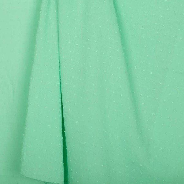 Tissu coton plumetis uni - Vert d'eau - Photo n°2