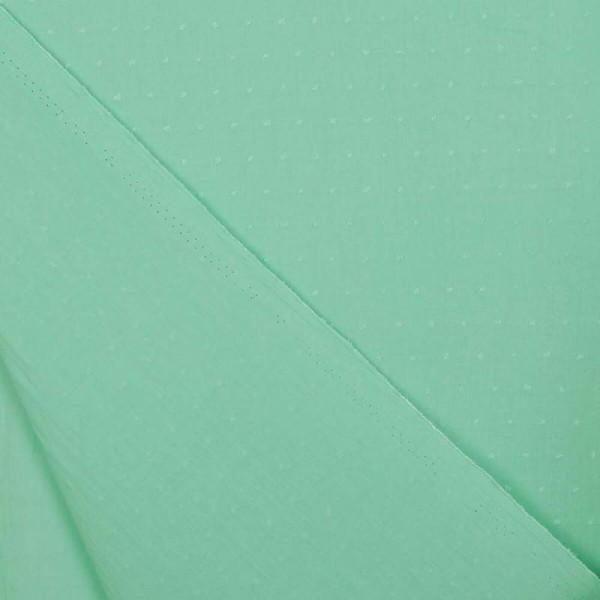 Tissu coton plumetis uni - Vert d'eau - Photo n°3