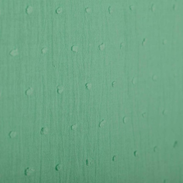Tissu coton plumetis uni - Vert d'eau - Photo n°1