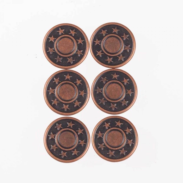 Boîte boutons jean - 17mm - Bronze - Photo n°1