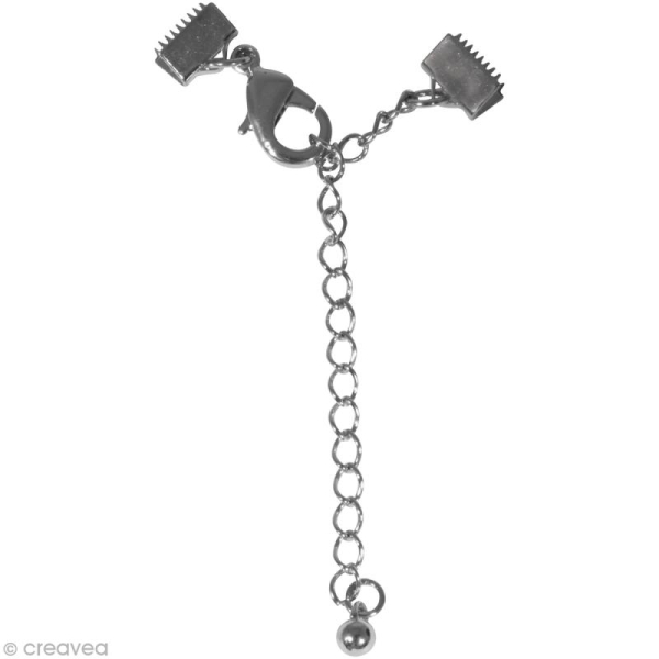 Fermoir Bracelet - Clip pour ruban 8 mm - x 2 clips - Photo n°1