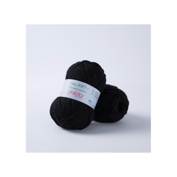 PHIL SOFT Couleur Noir laine Phildar - Laine à tricoter - Creavea
