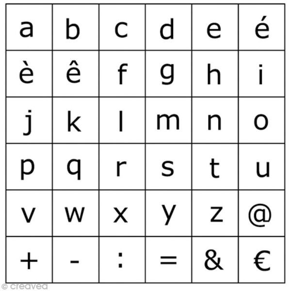 Tampon alphabet Artemio times minuscule 1,5 cm - Photo n°1