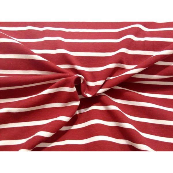 Jersey marin rouge rayé blanc - Photo n°1