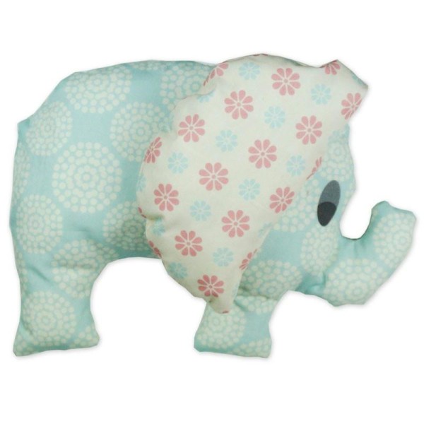Doudou éléphant Barry à coudre - Tissu imprimé 100% coton bio - Photo n°1