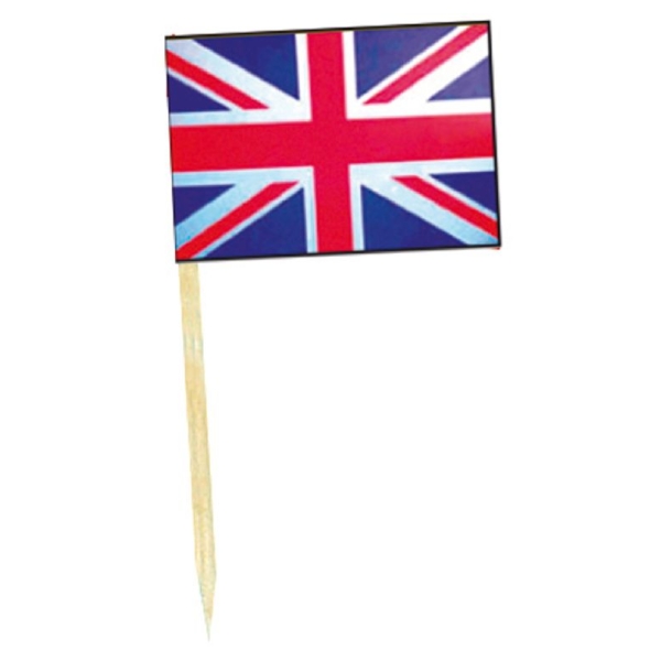 50 Piques cocktails mini drapeau Angleterre -3.5 x 2.5 cm - Photo n°1