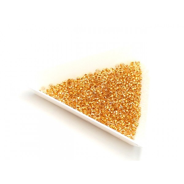 5 Grammes De Perles Miyuki Spacer Beads Spr0195 24kt Gold Lined Crystal - Photo n°1