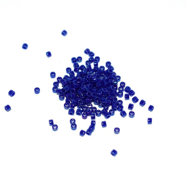 5g (+/- 875 perles) Délica miyuki 11/0 opaque luster cobalt (bleu cobalt opaque lustré) DB-216 - Photo n°1