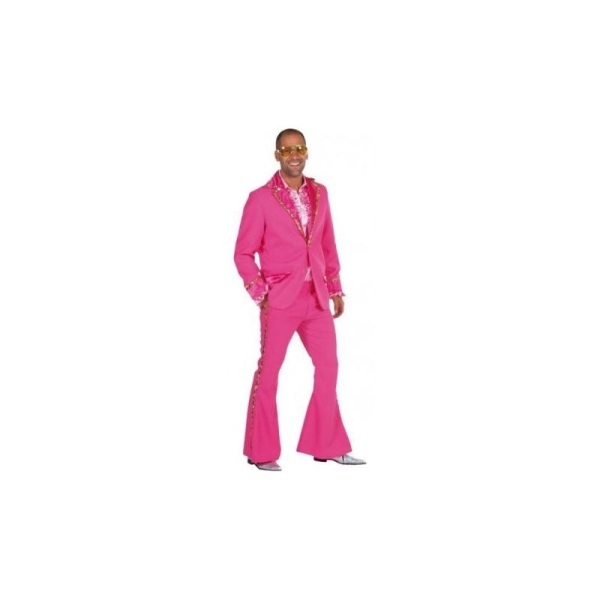 Costume de déguisement Disco Pink Sequin Or Luxe Homme Taille:L-56/58 - Photo n°2