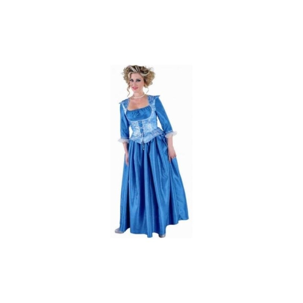 Costume Déguisement Marquise Turquoise femme luxe_ Taille L - Photo n°1
