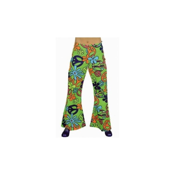 Déguisement hippie pantalon Magic Peace femme deluxe_ Taille XL - Photo n°2