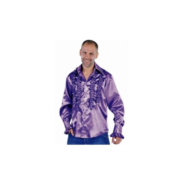 Déguisement chemise disco violette homme luxe_ Taille XXL - Photo n°1