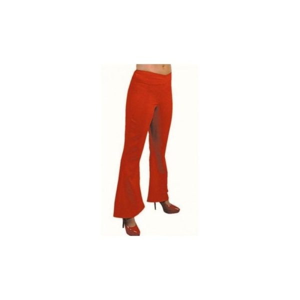 Déguisement pantalon hippie rouge femme luxe_ Taille L - Photo n°1