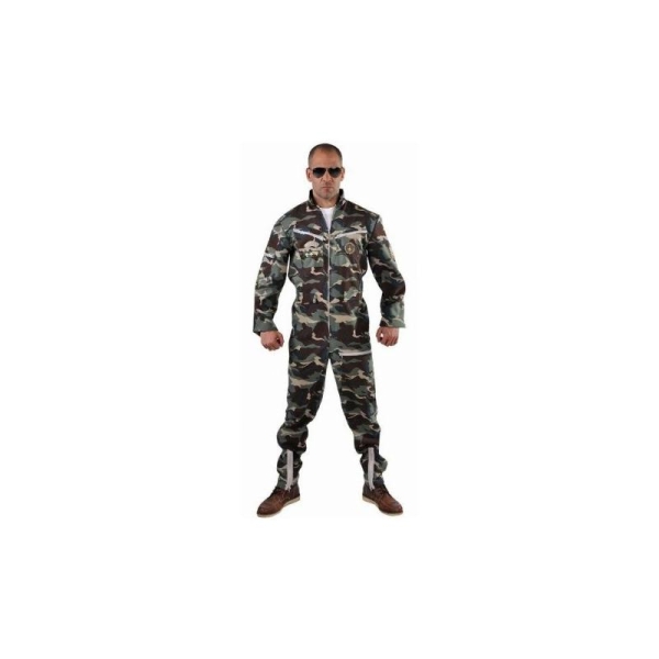 Déguisement pilote de chasse camouflage homme luxe_ Taille XS - Photo n°2