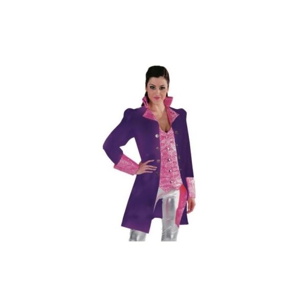 Déguisement marquise manteau violet rose femme luxe_ Taille XL - Photo n°1