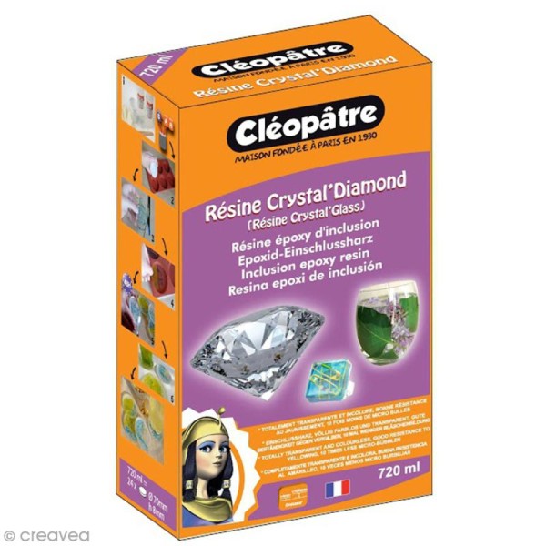 Kit résine Crystal Glass Cléopâtre et durcisseur - Photo n°1