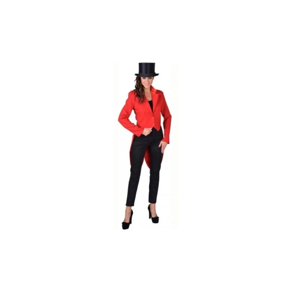 Déguisement queue de pie cabaret rouge femme luxe_ Taille XS - Photo n°1