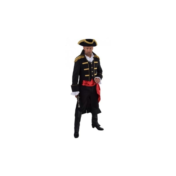 Déguisement manteau amiral noir homme luxe_ Taille XL - Photo n°1