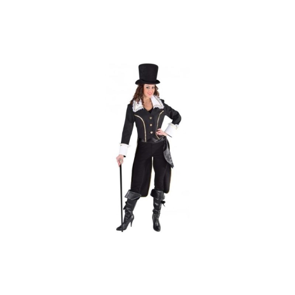 Déguisement manteau amiral noir femme luxe_ Taille XS - Photo n°1
