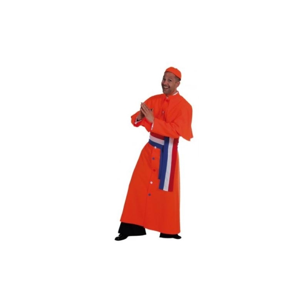 Déguisement cardinal homme luxe orange_ Taille 50 - Photo n°1