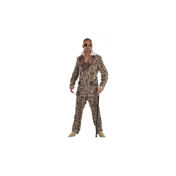 Déguisement costume pimp léopard homme luxe_ Taille XL - Photo n°1