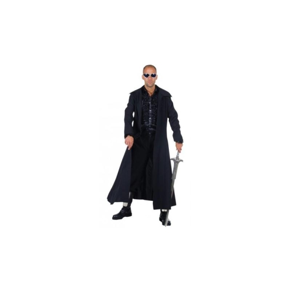 Déguisement manteau long noir homme luxe_ Taille XL - Photo n°1