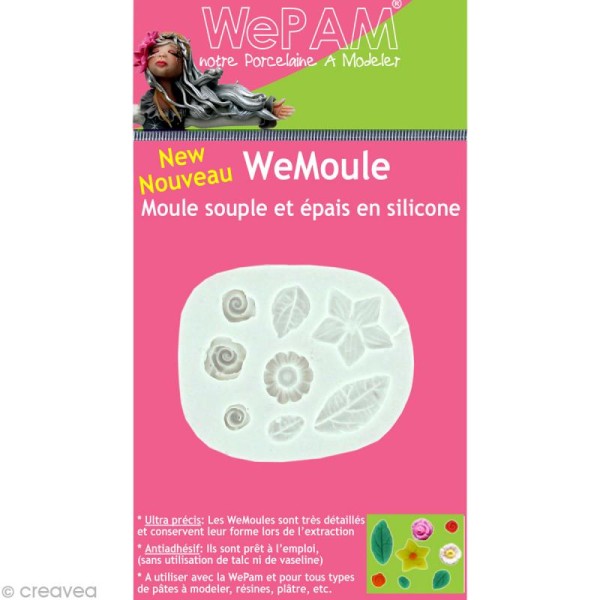 Moule silicone WePAM Roses et Feuilles - Photo n°1