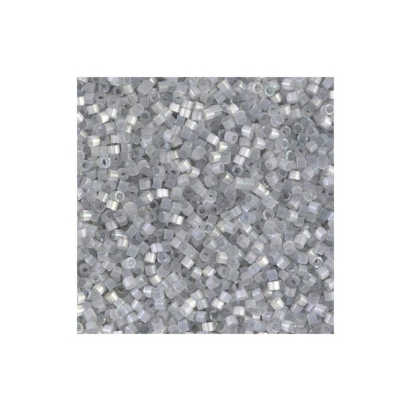 5 G (+/- 875 perles) délica 11/0 silk satin dyed shadow grey DB-1816 - Photo n°1
