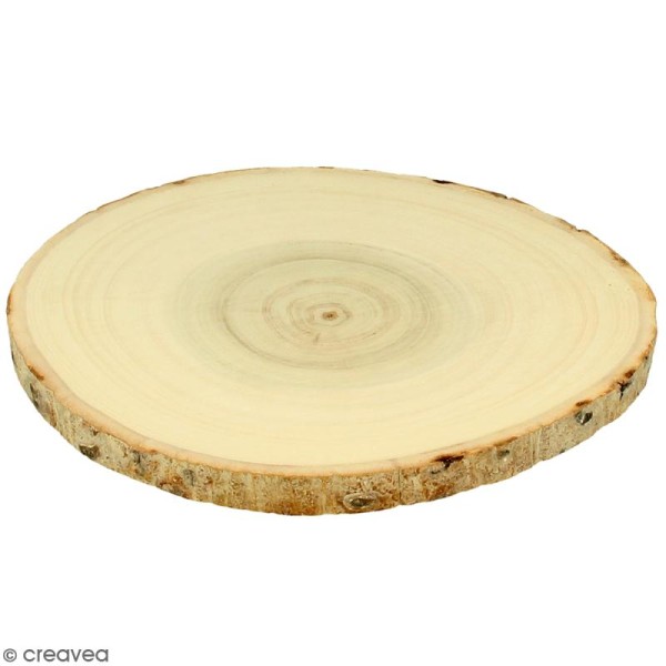 Rondelle de bois décorative -  17 à 21 cm - 2 pcs - Photo n°1