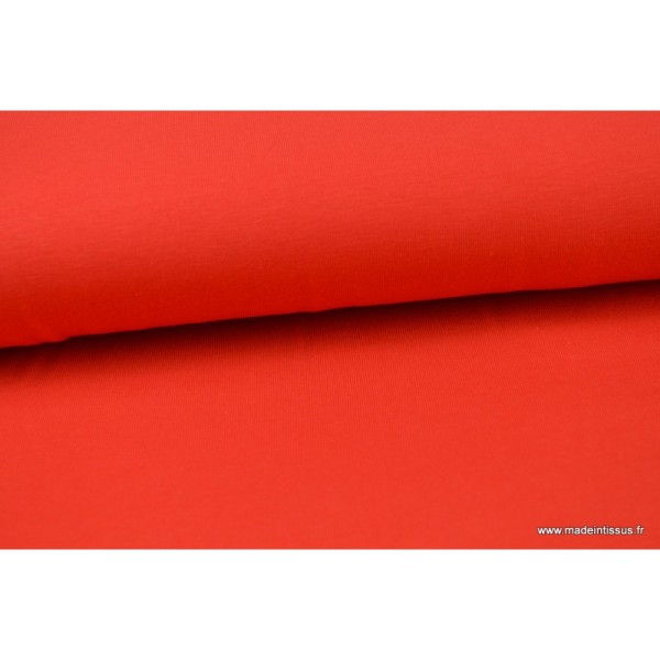 Tissu JERSEY coton élasthanne rouge x1m - Photo n°3