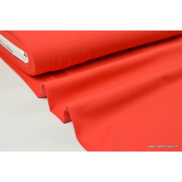 Tissu JERSEY coton élasthanne rouge x1m - Photo n°1