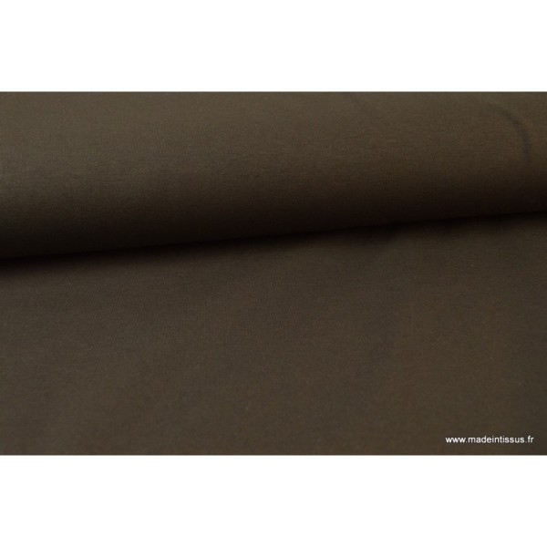 Tissu JERSEY coton élasthanne choco x1m - Photo n°3