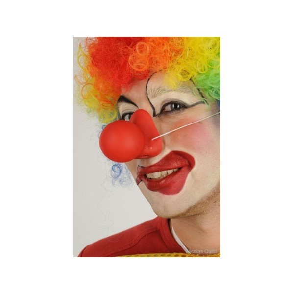 Nez rouge souple de clown bruiteur pouet pouet - Photo n°1
