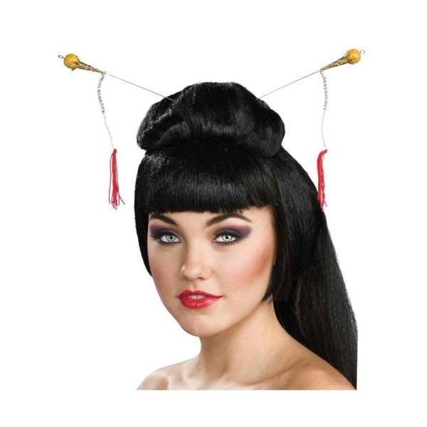 2 Piques à cheveux pour chignon de geisha épingle à chapeau - Photo n°1