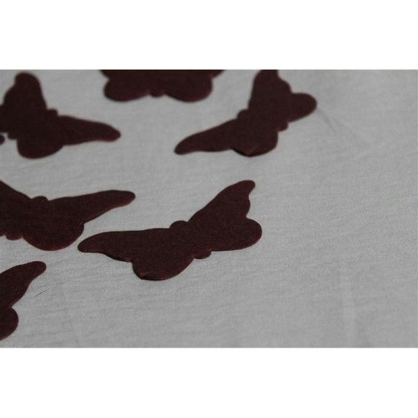 Confettis papillons en papier de soie marron chocolat 50 grammes - Photo n°1