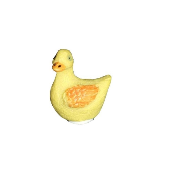 Petit canard autocollant jaune avec ailes orange - Photo n°1