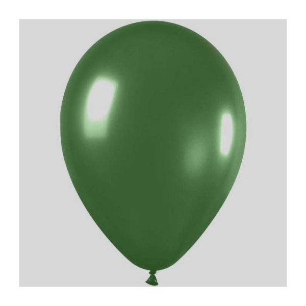 100 Ballons de baudruche métal vert bouteille ø 29 cm - Photo n°1